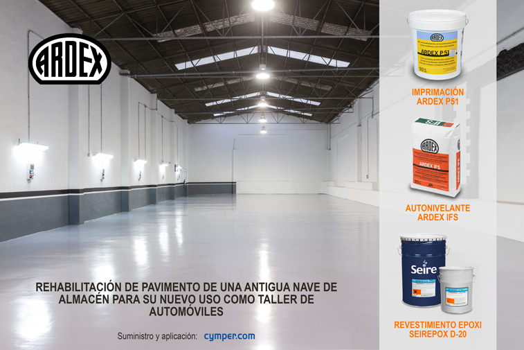 Renovación de pavimentos industriales con autonivelante ARDEX IFS 05