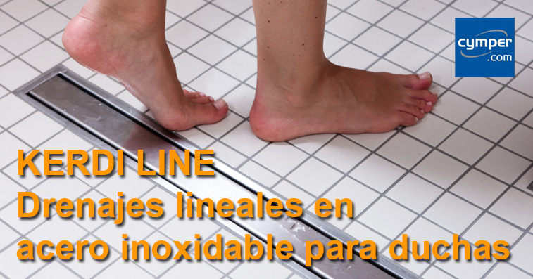 KERDI LINE - Drenajes lineales en acero inoxidable para duchas