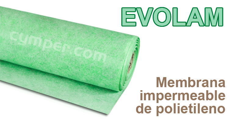 EVOLAM . Lámina impermeable de polietileno para suelo y pared de azulejos