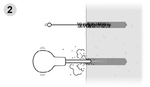 Anclajes químicos para equipamiento de vías de escalada - Paso 2