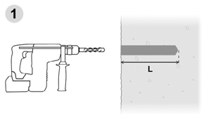 Anclajes químicos para equipamiento de vías de escalada - Paso 1