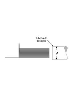Desagüe horizontal redondo de PVC 2