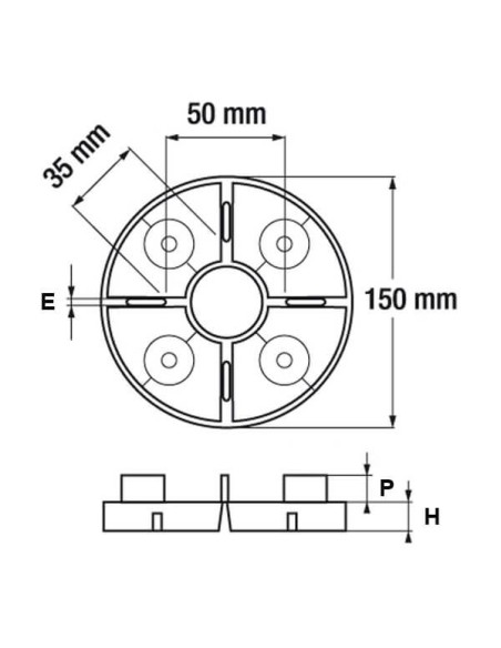 Soporte elevado fijo para pavimento flotante