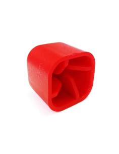 Punta protectora de plástico en color rojo para armaduras y ferralla 2
