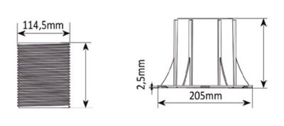 Soporte regulable para tarima flotante de cabezal fijo